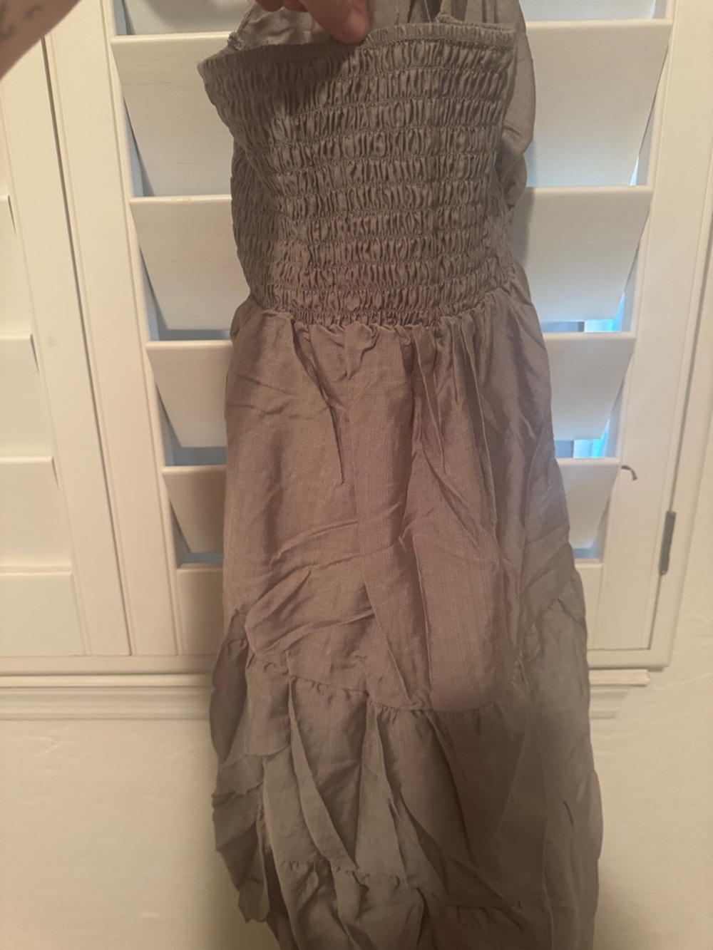 Gray Halter Maxi Dress - Picture 4 of 4